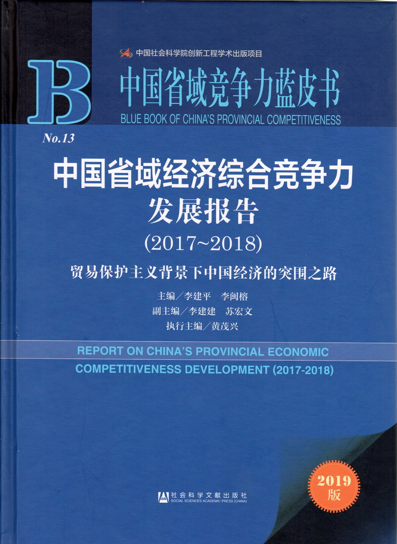 大鸡吧艹逼大艹逼网站中国省域经济综合竞争力发展报告（2017-2018）